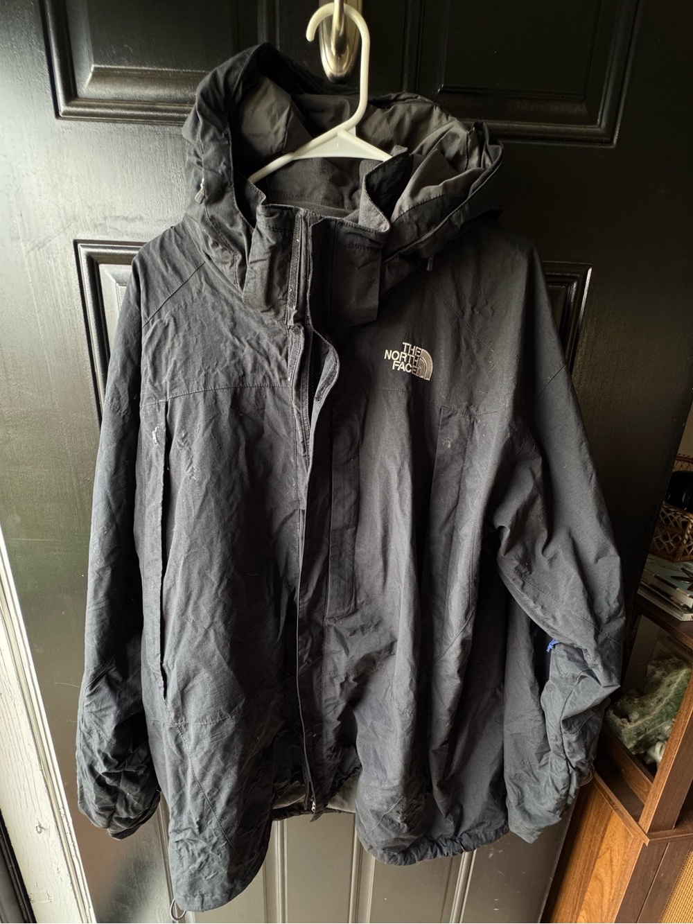 The North Face Men's Black Hooded Rain Jacket
